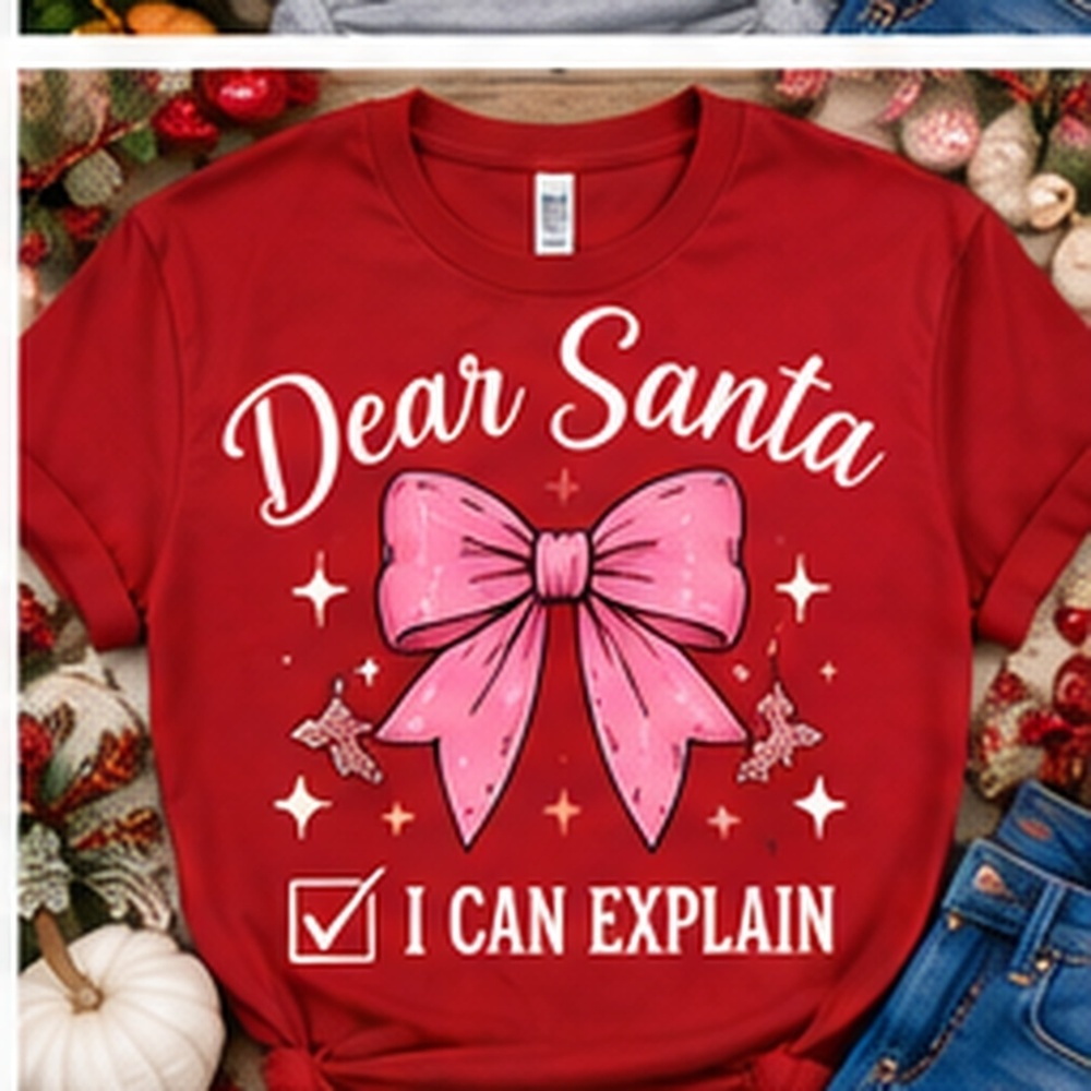 Dear Santa, I Can Explain Gildan Graphic Tee